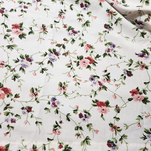 VTG Laura Ashley Polyanthus Primrose Full Flat Sheet And 2 Pillowcases - Picture 7 of 10